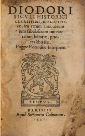 Bibliotheca ... : priores libri sex ...