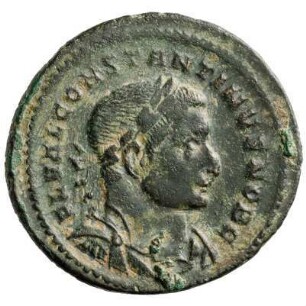 Münze, Follis, Aes 1, Sommer 307 n. Chr.