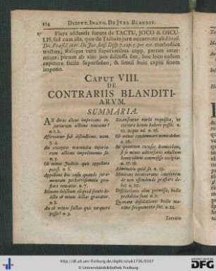 Caput VIII. De Contrariis Blanditiarum.
