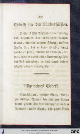 Gebeth für den Landesfürsten - Gebeth um einen seligen Tod.