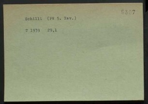 Schilli, NN.