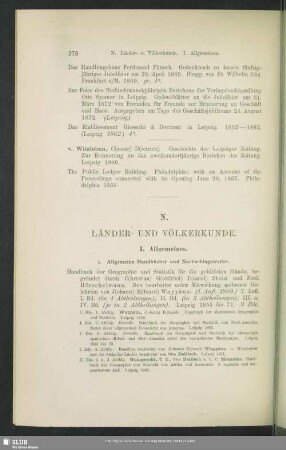 N. Länder- Und Völkerkunde