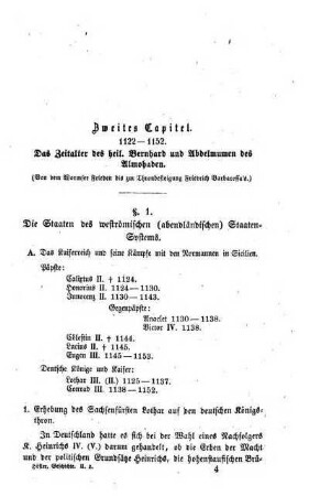 Zweites Capitel. 1122 - 1152. Das Zeitalter des heil. Bernhard und Abdelmumen des Almohaden