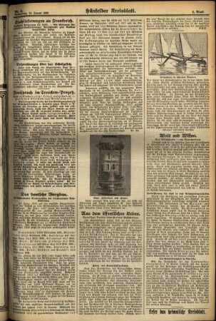 Zweite Ausgabe vom Donnerstag, den 12. Januar 1928.