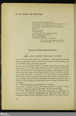D. Im Schatten der Weltkriege