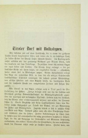 Tiroler Dorf mit Volkstypen