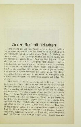 Tiroler Dorf mit Volkstypen