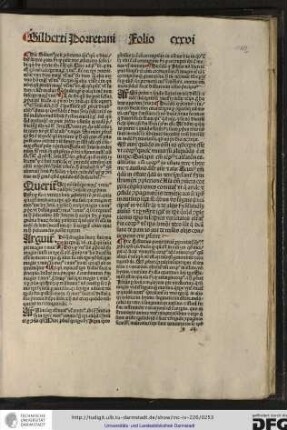 Hic Gilbertus ponit tertiam proprietatem qua [..] propriam ipsi quando dicens quod quando est in omni eo quod incipit esse sicut universum corpus...