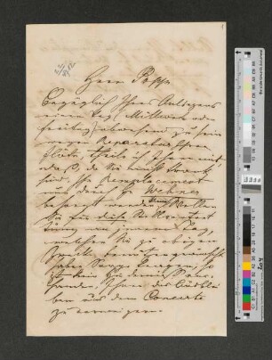 Brief an [Wilhelm] Popp