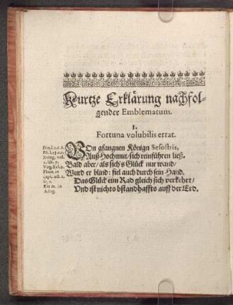 1. Fortuna volubilis errat.