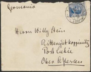 Brief von Dora Hitz an Wilhelm Stein