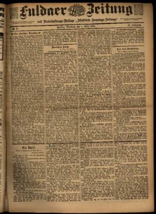 Ausgabe vom Mittwoch, den 01. März 1899.