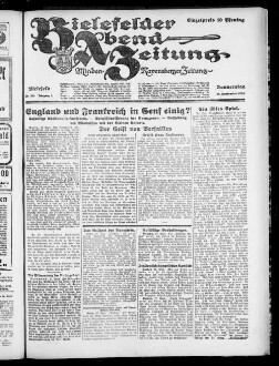 Bielefelder Abend-Zeitung. 1923-1924