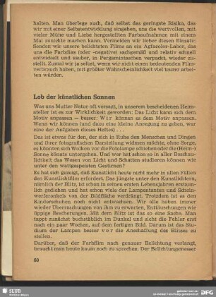 Lob der künstlichen Sonnen