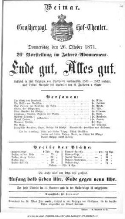 Ende gut, Alles gut