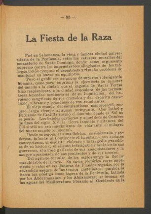 La fiesta de la Raza