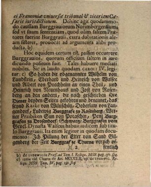 De Burggraviis, Speciatim Norimbergensibus Pauca Disserit Simulque Solemnem Doctorum In Utroque Iure Renuntiationem