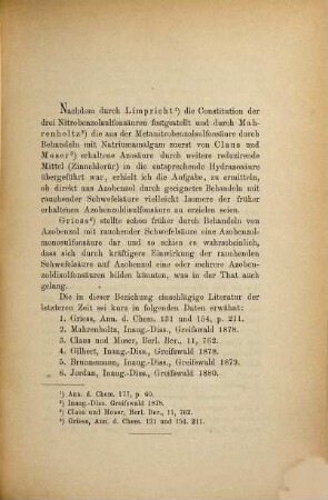 Ueber zwei isomere Azobenzoldisulfonsäuren und Derivate derselben : Inaug. Diss. d. Univ. Freiburg im Breisgau