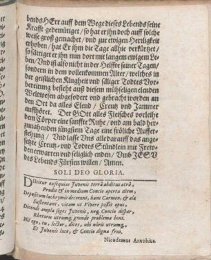 [Beiträger: Nicodemus Arnobius. Joachimus Theodori.]