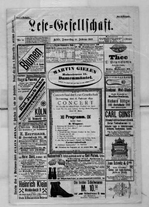 Lese-Gesellschaft. 1890-1894
