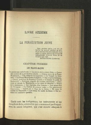 Livre Sixieme