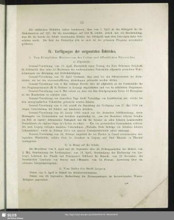 IV. [i.e. VI.] Verfügungen der vorgesetzten Behörden