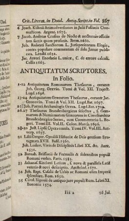 867-880, Antiquitatum Scriptores.