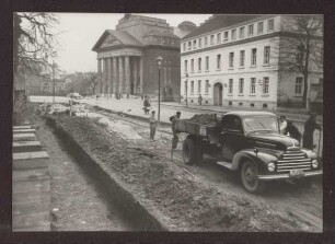 Rosental während der Neugestaltung. Detmold. Blickrichtung Westen
