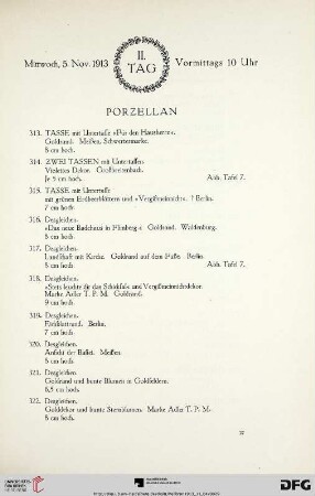 Mittwoch, Vormittags 10 Uhr (Nr. 313-447)