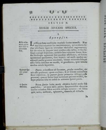 Sectio II. Morbi Mucosi Species.