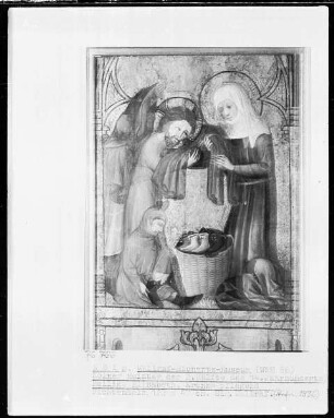 Teile eines Altarwerks — Zwei Szenen aus dem Leben der Heiligen Elisabeth — Die heilige Elisabeth kleidet Arme