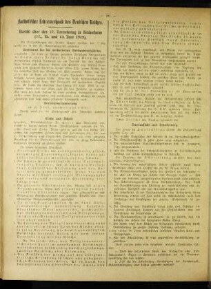 Katholischer Lehrerverband des Deutschen Reiches : Bericht über den 17. Vertretertag in Hildesheim (11., 12. und 13. Juni 1919) ; [Schluß]