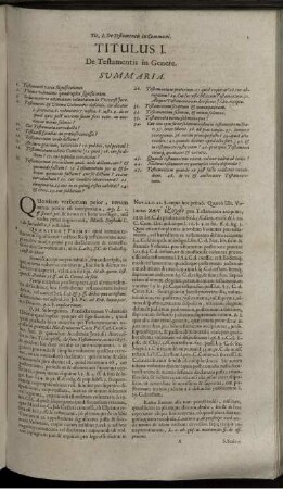 Titulus I. De Testamentis in Genere