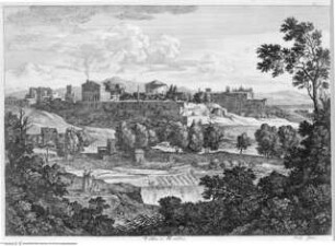 J.A. Koch, Malerische Ansichten aus Rom und seiner Umgebung, o.O.u.J (Titel fingiert), 20 Bl., "Villa Mattei" (Celimontana) (Taf. 17)