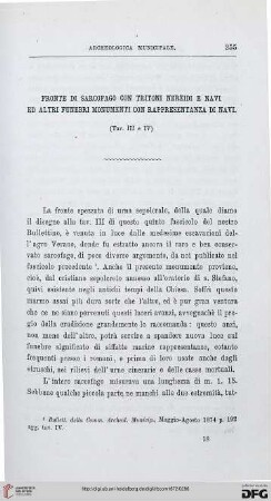1: Fronte di sarcofago con Tritoni Nereidi e navi ed altri funebri monumenti con rappresentanza di navi