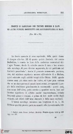 1: Fronte di sarcofago con Tritoni Nereidi e navi ed altri funebri monumenti con rappresentanza di navi