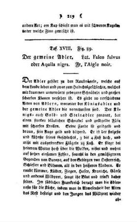 ¬Der¬ gemeine Adler : Taf. XVIII, Fig. 89