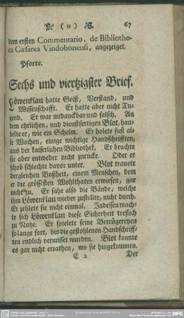Sechs und viertzigster Brief