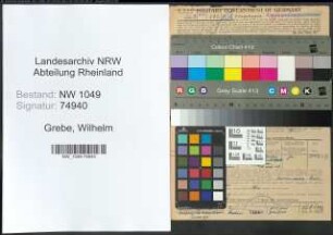 Entnazifizierung Wilhelm Grebe , geb. 06.11.1880 (Tierarzt)