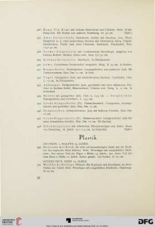 Plastik (Nr. 499-512)