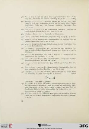 Plastik (Nr. 499-512)
