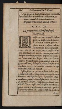 Cap. XI. De prima specie syllogismi simplicis explicati.