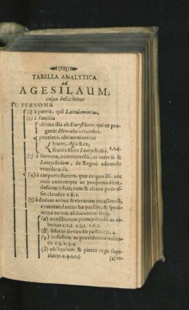 Tabella Analytica ad Agesilaum.