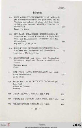 Diverses (Nr. 271-283)