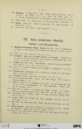 III. Aus anderem Besitz (Nr. 1708-2321)