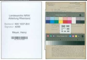 Entnazifizierung Heinz Meyer , geb. 13.10.1912 ()