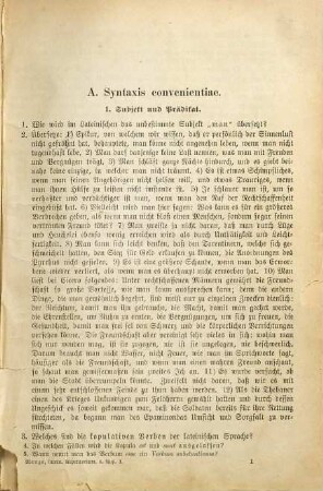 Repetitorium der lateinischen Syntax und Stilistik, ein Lernbuch für Studierende und vorgeschrittene Schüler Zugleich ein praktisches Repertorium für Lehrer, 1