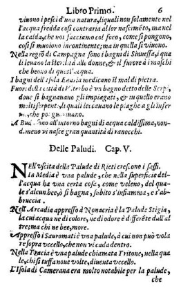 Delle Paludi. Cap. V.