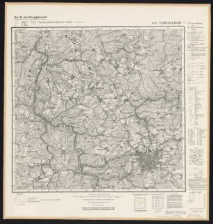 Messtischblatt 4711 = [2723] : Lüdenscheid, 1935 : Messtischblatt 4711 = [2723] : Lüdenscheid. - Hrsg. 1894, bericht. 1921, einz. Nachtr. 1935. - [Berlin] : Reichsamt für Landesaufnahme, 1935. - 1 Kt. : einfarbig. - Mit Zeichenerkl., Höhenlinien u. Höhenang. - Mit politischen Grenzen