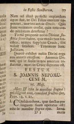 77-88, Festum S. Joannis Nepomuceni M. - Festum S. Mariae Magdalenae.